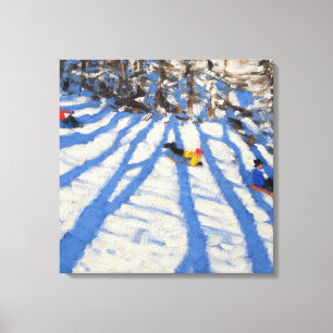 Tree shadows Morzine Canvas Afdruk