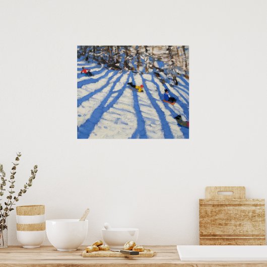 Tree shadows Morzine Poster (Keuken)