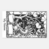 Tree Shield zandloper Rechthoekige Sticker (Voorkant)