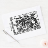 Tree Shield zandloper Rechthoekige Sticker (Envelop)