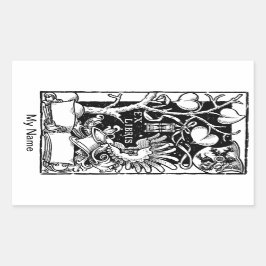 Tree Shield zandloper Rechthoekige Sticker