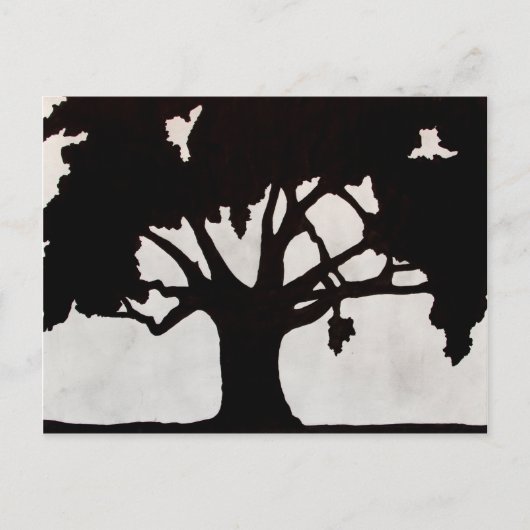 Tree Silhouette Briefkaart (Voorkant)