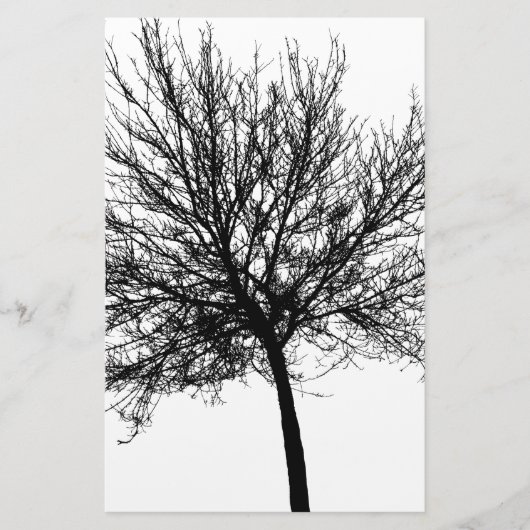 Tree Silhouette Briefpapier (Voorkant)