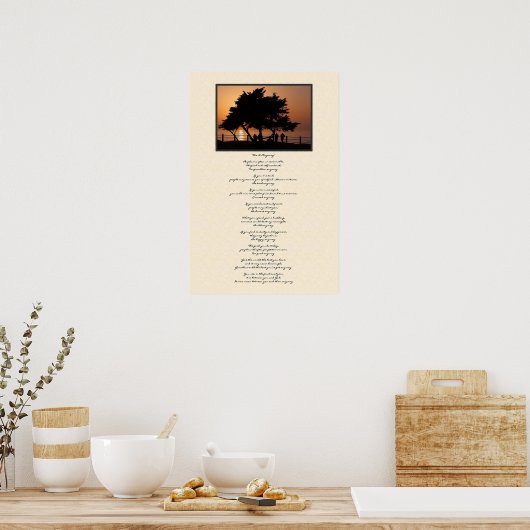 Tree Silhouette doet het in ieder geval Poster (Keuken)
