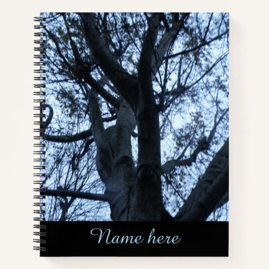Tree Silhouette-foto Notitieboek (Voorkant)