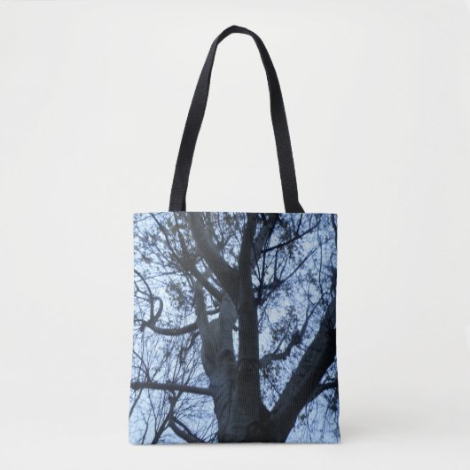 Tree Silhouette Fotograaf Canvas tas (Voorkant)