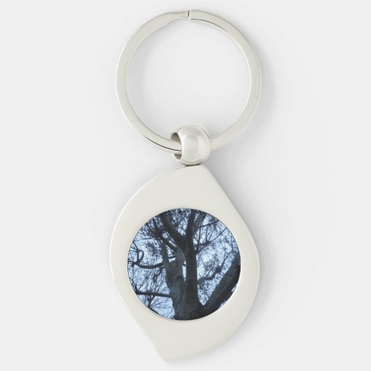 Tree Silhouette Fotograaf Sleutelhanger (Voorkant)