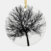 Tree Silhouette Keramisch Ornament (Voorkant)