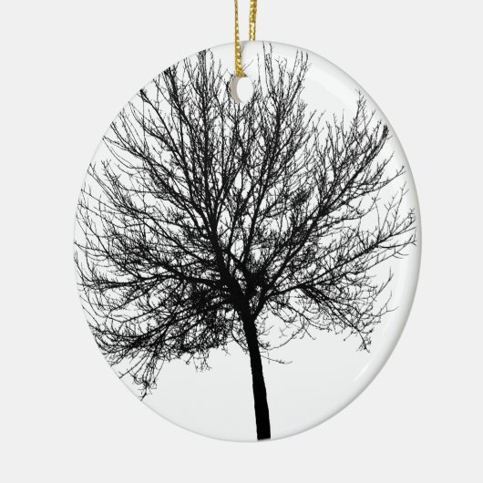 Tree Silhouette Keramisch Ornament (Links)