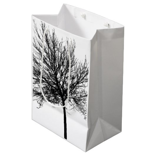Tree Silhouette Medium Cadeauzakje (Voorkant Gekanteld)