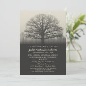 Tree Silhouette Memorial Service Kaart (Staand voorkant)