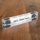 Tree Silhouette Naambordje (Zijkant)