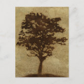 Tree Silhouette on Bronze Background Briefkaart (Voorkant)