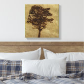 Tree Silhouette on Bronze Background Canvas Afdruk (Insitu (Slaapkamer))