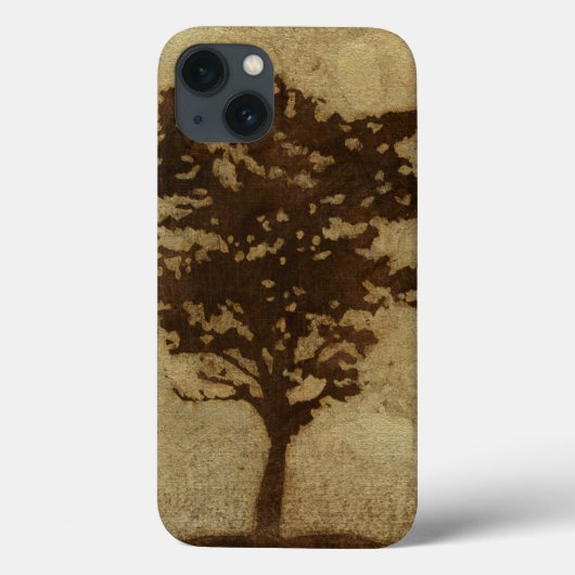 Tree Silhouette on Bronze Background Case-Mate iPhone Case (Achterkant)