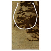 Tree Silhouette on Bronze Background Klein Cadeauzakje (Achterkant)