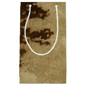 Tree Silhouette on Bronze Background Klein Cadeauzakje (Voorkant)