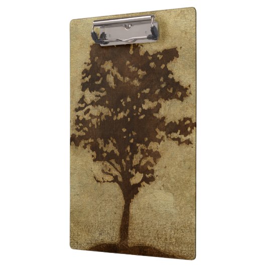 Tree Silhouette on Bronze Background Klembord (Links)