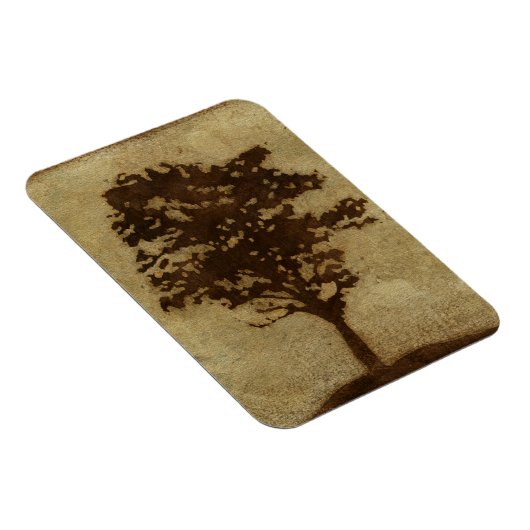 Tree Silhouette on Bronze Background Magneet (Rechterzijde)