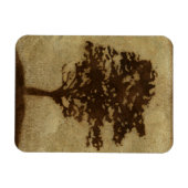 Tree Silhouette on Bronze Background Magneet (Horizontaal)