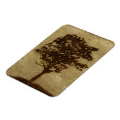 Tree Silhouette on Bronze Background Magneet (Linkerzijde)