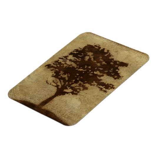 Tree Silhouette on Bronze Background Magneet (Linkerzijde)