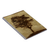 Tree Silhouette on Bronze Background Notitieboek