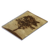 Tree Silhouette on Bronze Background Notitieboek