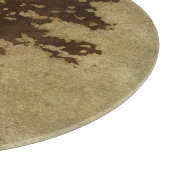 Tree Silhouette on Bronze Background Snijplank (Hoek)