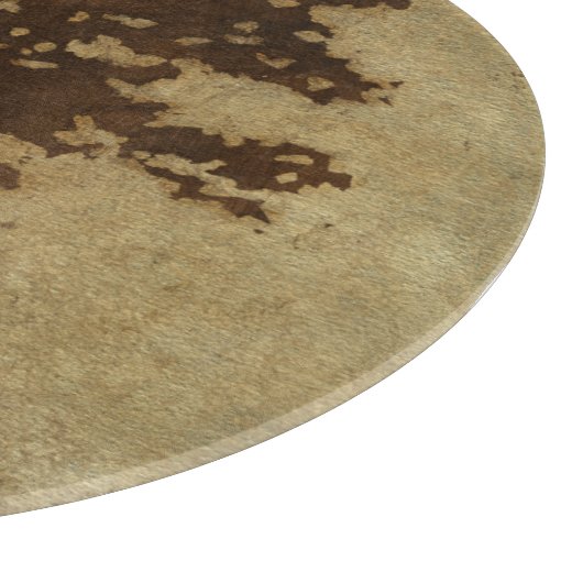 Tree Silhouette on Bronze Background Snijplank (Hoek)