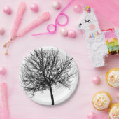 Tree Silhouette Papieren Bordje (Feest)