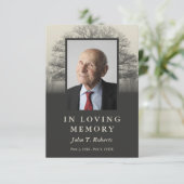 Tree Silhouette Photo Prayer Card Informatiekaartje (Staand voorkant)