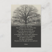 Tree Silhouette Photo Prayer Card Informatiekaartje (Achterkant)