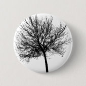 Tree Silhouette Ronde Button 5,7 Cm (Voorkant)