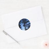 Tree Silhouette Ronde Sticker (Envelop)