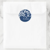 Tree Silhouette Ronde Sticker (Tas)