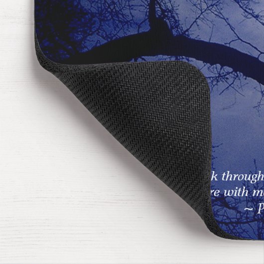 Tree Silhouette Scriptmousepad Muismat (Hoek)