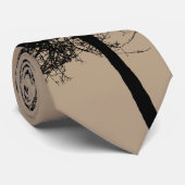 Tree Silhouette Stropdas (Opgerold)