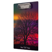 Tree Silhouette Sunset Aantrekkelijk Klembord (Links)
