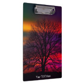 Tree Silhouette Sunset Aantrekkelijk Klembord (Rechts)