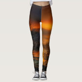Tree Silhouette Sunset Leggings (Voorkant)
