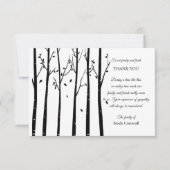 Tree Silhouette Sympathie Hartelijk dank Bedankkaart (Voorkant)