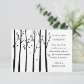 Tree Silhouette Sympathie Hartelijk dank Bedankkaart (Staand voorkant)