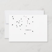 Tree Silhouette Sympathie Hartelijk dank Bedankkaart (Achterkant)