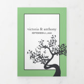 Tree Silhouette Wedding Suite Drieluik Uitnodiging (Cover)