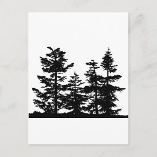 Tree Silhouettes Briefkaart