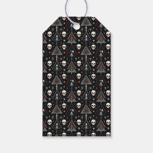 Tree & Skull Gift Label Cadeaulabel (Voorkant)