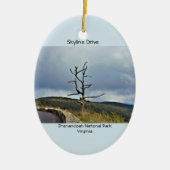 Tree Skyline Drive Keramisch Ornament (Voorkant)