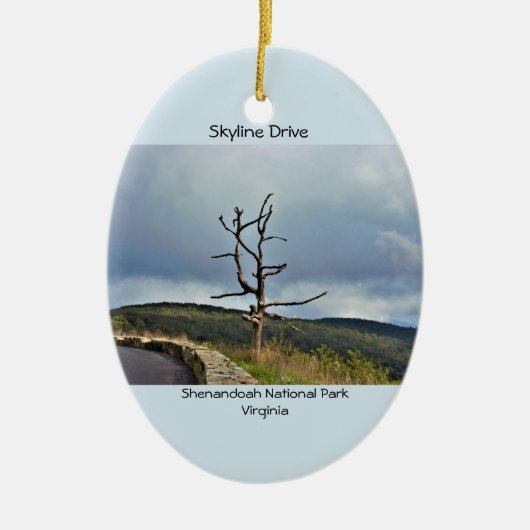 Tree Skyline Drive Keramisch Ornament (Voorkant)