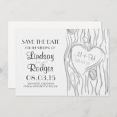 Tree Sla de datumkaarten op Save The Date (Voorkant / Achterkant)